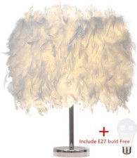 Feather lamp white for sale  CORBY