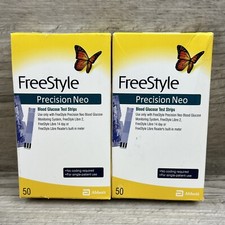 100 tiras de teste de glicose no sangue FreeStyle Precision Neo (50 CT x 2) validade 31/12/25 comprar usado  Enviando para Brazil