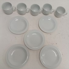 Denby white dinnerware for sale  RUGBY