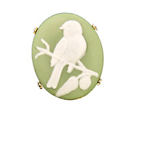 Vtg green cameo for sale  Saint Augustine
