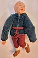 Casa de Bonecas Alemã Antiga Bisque Man Roupas Originais 7" Cabelo Real Velho Mundo comprar usado  Enviando para Brazil