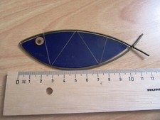 Glasfisch dunkelblau vintage gebraucht kaufen  Würselen