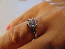 anello solitario diamante bigiotteria usato  Torino