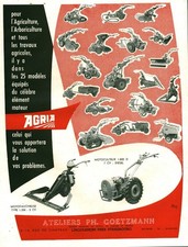 Publicité ancienne motoculteu d'occasion  France