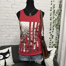 Regata com estampa de bandeira dos EUA da década de 2010 com costas abertas desgastadas tamanho S grunge comprar usado  Enviando para Brazil