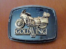 Fivela de cinto vintage Honda Gold Wing motocicleta promocional 1979 Raintree dourada e preta comprar usado  Enviando para Brazil