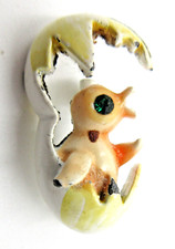 Broche amarelo branco ovo de galinha bebê galinha páscoa desgaste esmalte incomum vintage comprar usado  Enviando para Brazil