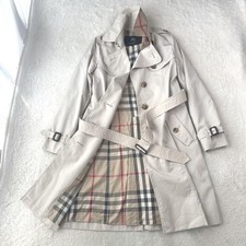 Usado, Trench coat Burberry London Nova Check poliéster bege tamanho 40/EUA:S autêntico comprar usado  Enviando para Brazil