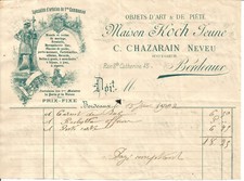 Bordeaux facture 1902.maison d'occasion  Villenave-d'Ornon