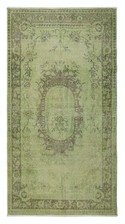 Usado, Tapete de sotaque turco design barroco moderno feito à mão 3,7x7 pés na cor verde claro comprar usado  Enviando para Brazil