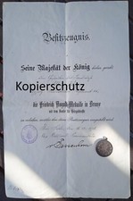 Sachsen urkunde friedrich gebraucht kaufen  Osterhofen
