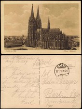 Pocztówka Kolonia Katedra Południowa strona 1918, używany na sprzedaż  Wysyłka do Poland