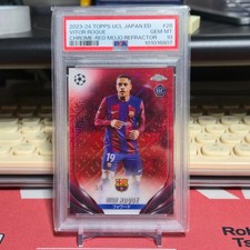 Vitor Roque 2023-24 Topps Chrome UCL Japão vermelho mojo refrator vermelho RC 3/5 PSA 10 comprar usado Vitor Roque 2023-24 Topps Chrome UCL Japão vermelho mojo refrator vermelho RC 3/5 PSA 10 comprar usado  Enviando para Brazil