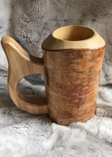 Vintage Alaska Wood Beer Stein Master's Touch Handcrafted Mug 6” Tall Rustic 8oz comprar usado  Enviando para Brazil