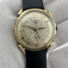 Usado, Relógio masculino automático Bulova ponteiro calendário data caixa folheada a ouro 10K - Funciona comprar usado  Enviando para Brazil
