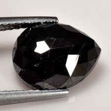 Diamante natural formato de pera preta jato quase limpo 3,82 ct (certificado grátis) comprar usado  Enviando para Brazil