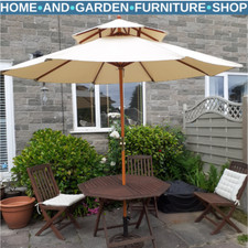 Wooden garden parasol for sale  LONDON