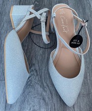 wide fit silver shoes for sale  BRADFORD