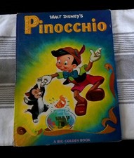 1972 Walt Disney's Pinocchio Big Golden Book -Hardcover 12-3/4" tall comprar usado  Enviando para Brazil