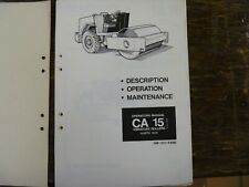 Usado, Manual de manutenção do operador de rolos compactadores vibratórios Dynapac CA15 Series 2 comprar usado  Enviando para Brazil