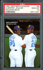 1991 Mother's Cookies Ken Griffey Jr + Sr Together #4 PSA 10 GEMA como nuevo papá + hijo, usado segunda mano  Embacar hacia Argentina