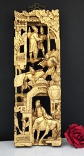 Painel de madeira dourado esculpido em ouro chinês antigo com figuras comprar usado Painel de madeira dourado esculpido em ouro chinês antigo com figuras comprar usado  Enviando para Brazil