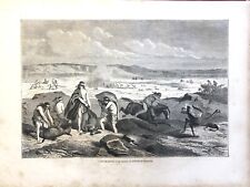 Gravure chasse autruche d'occasion  Martigues