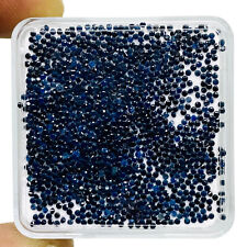 1000 peças pedras preciosas soltas calibradas corte diamante redondo safira azul natural 1 mm comprar usado  Enviando para Brazil