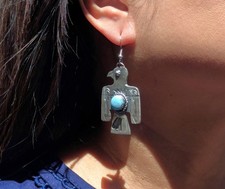 Orecchini navajo thunderbird usato  Spedire a Italy