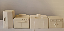 Lote de móveis para casa de bonecas estilo industrial Art Deco 4 peças pia geladeira fogão década de 1940 + comprar usado  Enviando para Brazil