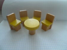 Conjunto de acessórios de mesa cha vintage Reino Unido móveis de madeira para casa de bonecas sala de jantar brinquedos comprar usado  Enviando para Brazil