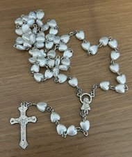 White pearlised heart for sale  ROMFORD