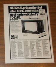 Seltene Werbung vintage NATIONAL PANASONIC TC 42 EU Tragbarer Farbfernseher 1972 comprar usado  Enviando para Brazil