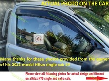 Protetores meteorológicos para Toyota Hilux N70 SOMENTE CABINE EXTRA ÚNICA 05-15 colorido preto comprar usado  Enviando para Brazil