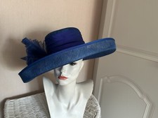 Blue wedding hat for sale  COBHAM