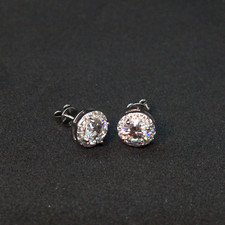 Moissanite halo stud for sale  COULSDON