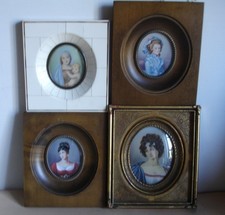 Lot portraits miniatures d'occasion  La Coquille