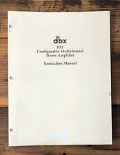 Amplificador DBX BX1 proprietário/manual do usuário *original* comprar usado  Enviando para Brazil