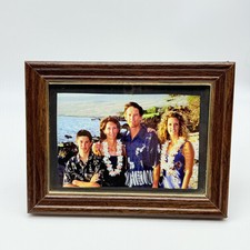 Moldura de madeira marrom com acabamento dourado 5 X 7” comprar usado  Enviando para Brazil