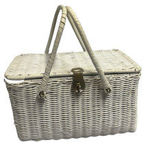 Vintage white wicker for sale  Akron