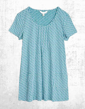 Túnica feminina Ex Seasalt manga 3/4 algodão azul-petróleo floral velly lizzy comprar usado  Enviando para Brazil