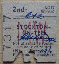 Railway ticket rye for sale  MARKET DRAYTON