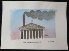 Gus aquarelle originale d'occasion  Coulans-sur-Gée