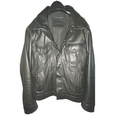 levi black leather trucker jacket for sale levi black leather trucker jacket for sale  DRONFIELD