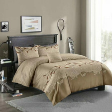 Conjunto de edredom luxuoso dourado king bordado roupa de cama queen size para adulto comprar usado  Enviando para Brazil