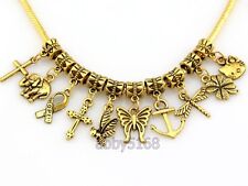 Atacado Antigo Tom Dourado Lotes a Granel Mix Berloques Pendurados Ajuste Pulseira DJ3 comprar usado  Enviando para Brazil