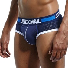 Marca Jockmail Para hombres Sexy Bolsa Ropa Interior Malla Transpirable Fitness Calzoncillos Deportivos segunda mano  Embacar hacia Mexico