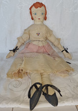 MUÑECA PRIMITIVA TELA VINTAGE TODO HILO ORIGINAL PELO 26" $33.33 segunda mano  Embacar hacia Mexico