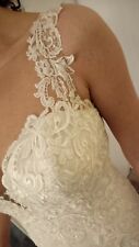 Brautkleid spitze champagne gebraucht kaufen  Haselünne