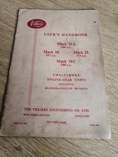 Villiers user handbook for sale  LEICESTER